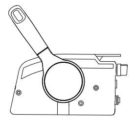 Remote control lever moved to forward position