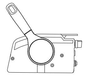 Remote control lever moved to forward position