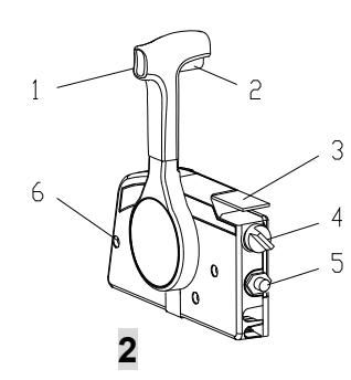 Remote control box layout with labeled switches