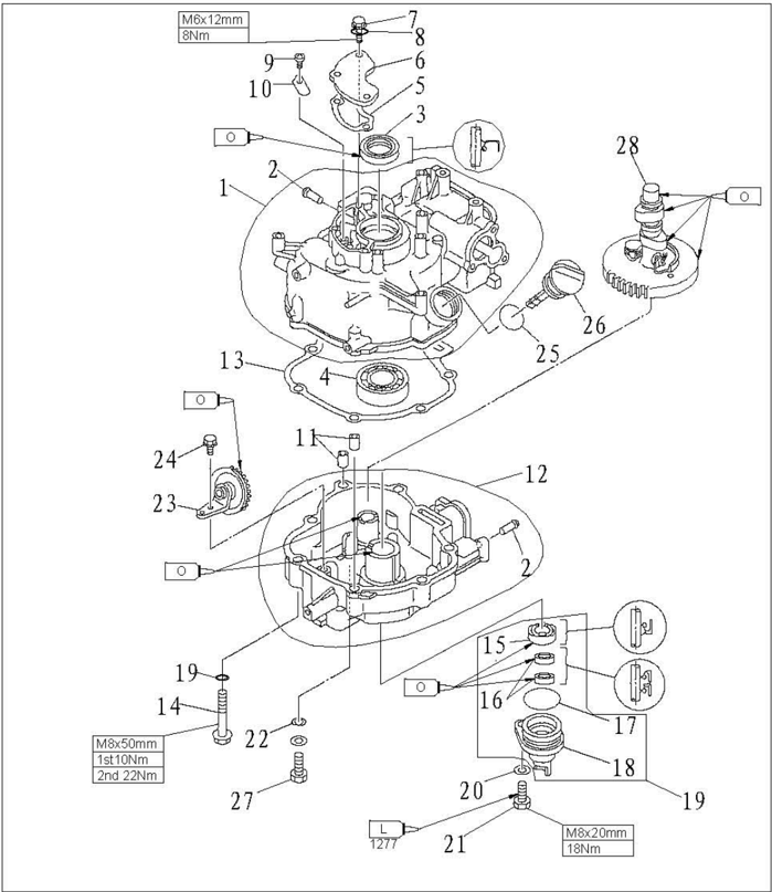 Valve oil seal, spring, and retainer clamp parts